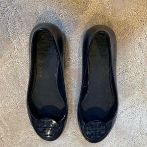 Tory Burch Navy Reva jelly flats 6.5